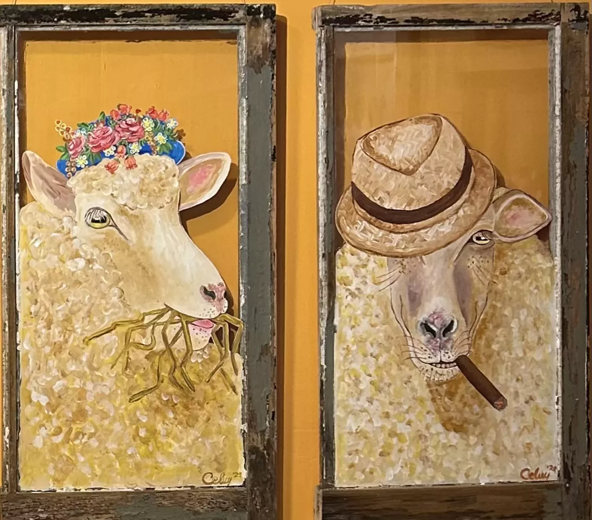 "Sheepish Couple" by Isa Oehry