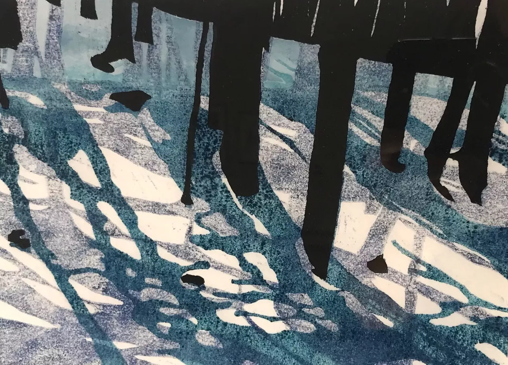 Woodblock print by Janet Cathey