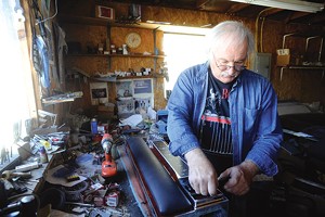 JEB WALLACE-BRODEUR - Jerry Fessenden builds a pedal steel guitar in his Montpelier workshop