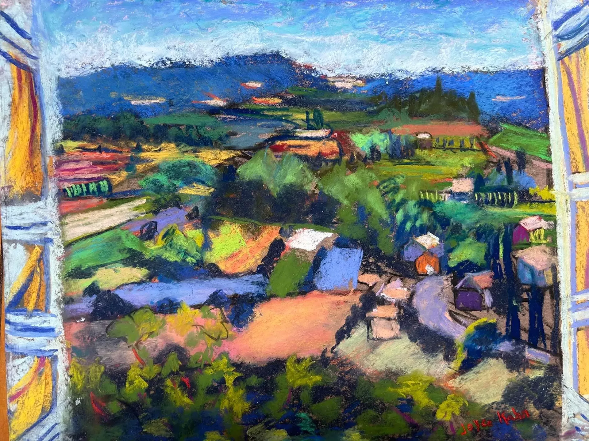 "Patchwork Landscape, Provence" by Joyce Kahn