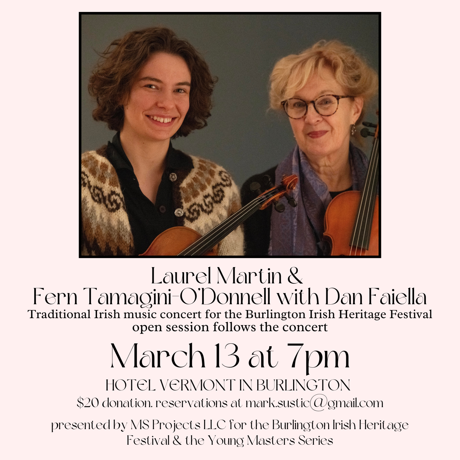 Laurel Martin, Fern Tamagini-O'Donnell with Dan Faiella