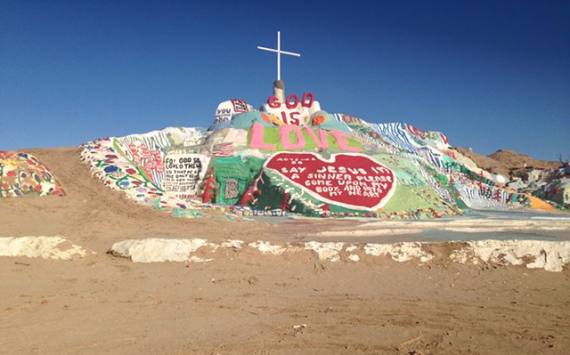 Long view of Salvation Mountain - PAULA ROUTLY