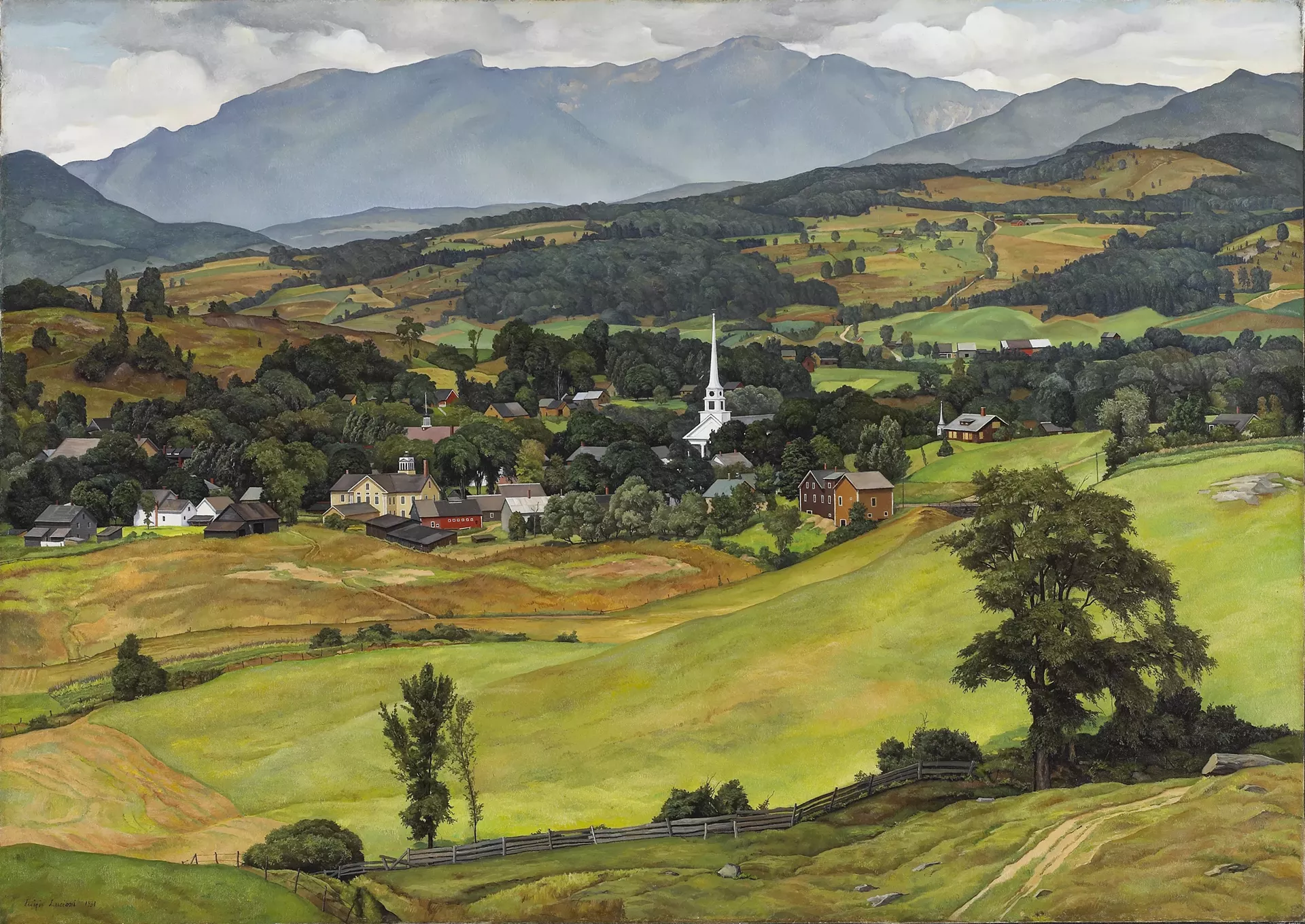 "Village of Stowe, Vermont" by Luigi Lucioni