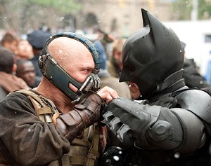 MASKED AND NOTORIOUS Bale and Hardy face off in the final chapter of Nolan&#8217;s Batman trilogy.