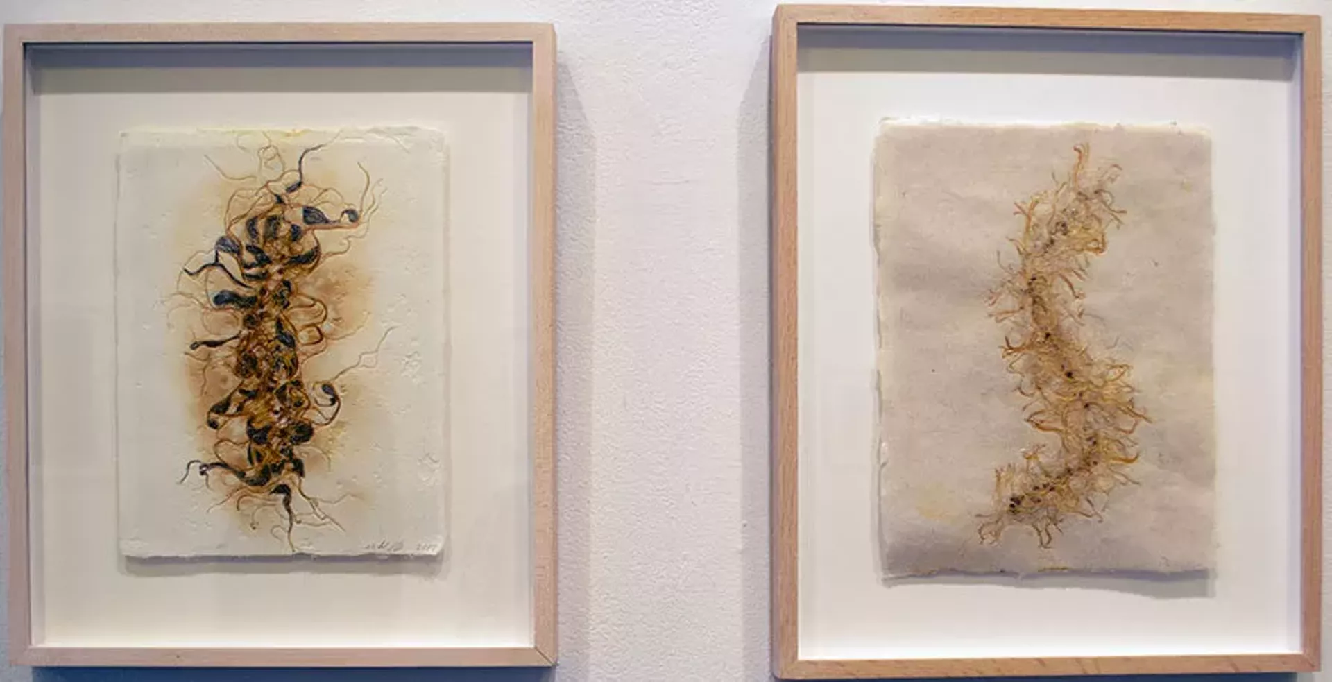 Two works with handmade paper by Michele Brody