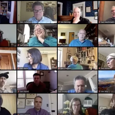 Image: Vermont Senate Meets in Private Before Meeting in Public