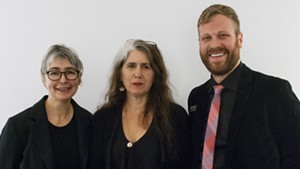 Sumru Tekin, left, with 2013 recipient Kate Donnelly and BCA Center curator DJ Hellerman