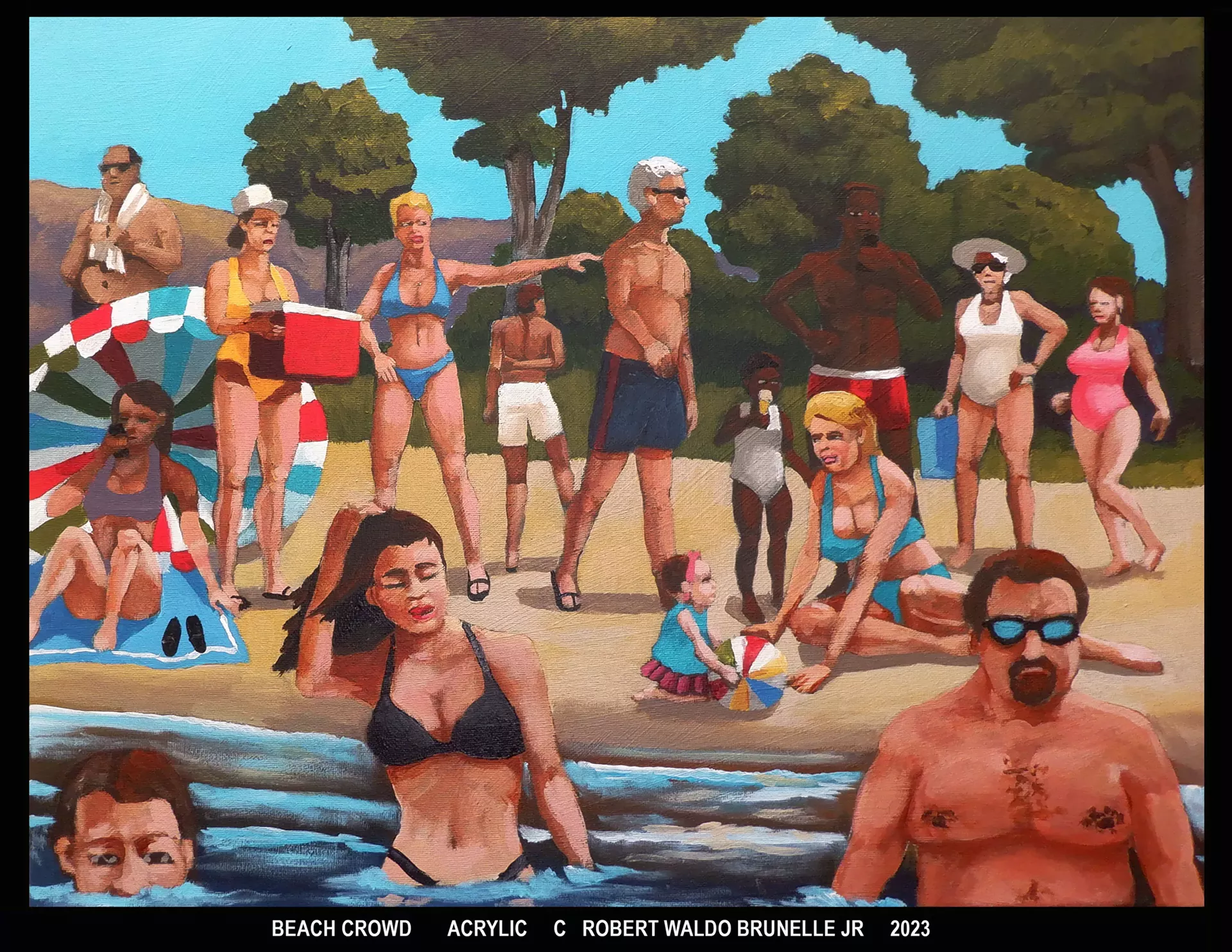 "Beach Crowd" by Robert Waldo Brunelle Jr.