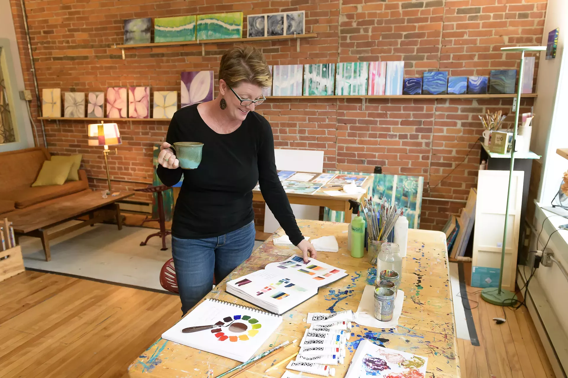 Katie O'Rourke in her studio