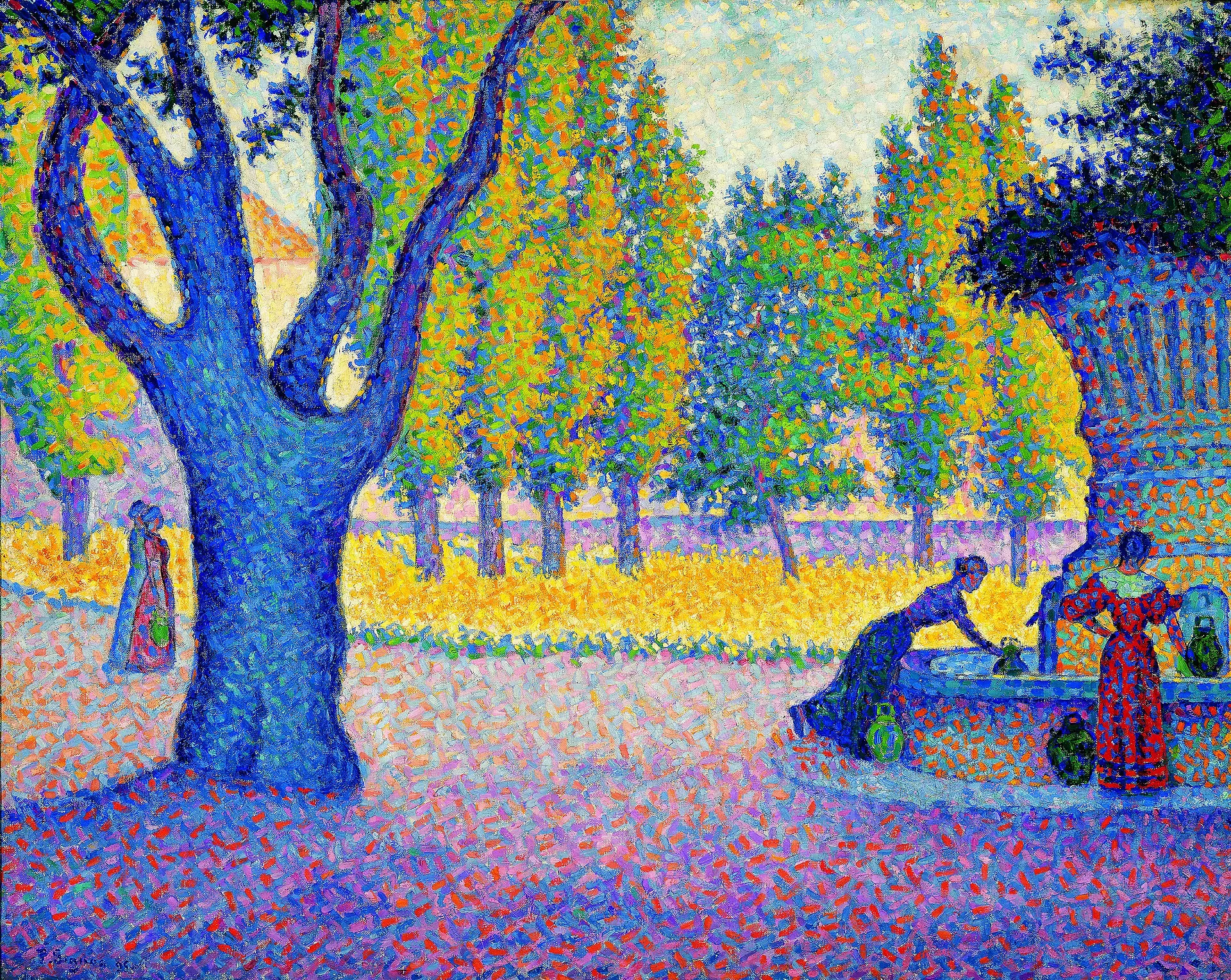 'Saint Tropez: Fontaine des Lices" by Paul Signac