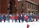 Supporters Rally for Laid-Off Athenaeum Librarians in St. Johnsbury