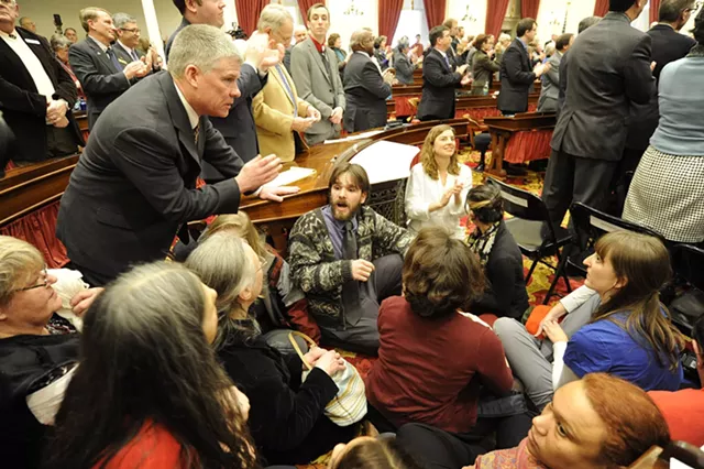 Twenty-Nine Arrested After Protest Disrupts Shumlin Inauguration