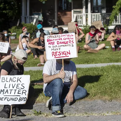 Image: Racial Justice Protesters March to Burlington Mayor's House