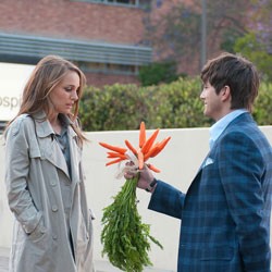 ROOTING FOR ROMANCE Kutcher offers his &#8220;sex friend&#8221; Portman an appropriate bouquet in Reitman&#8217;s romantic comedy.