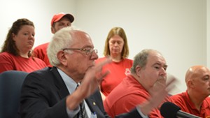 Sanders and Striking Workers Decry FairPoint, Urge Concessions