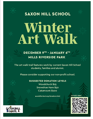 Image: Saxon Hill School Winter Art Walk