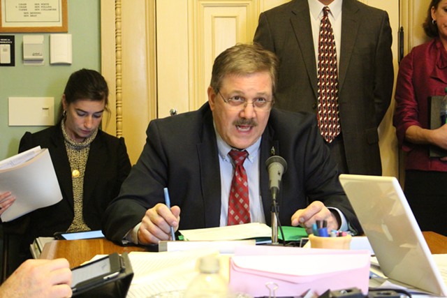 Secretary of State Jim Condos testifies in the Senate Government Operations Committee - FILE: PAUL HEINTZ