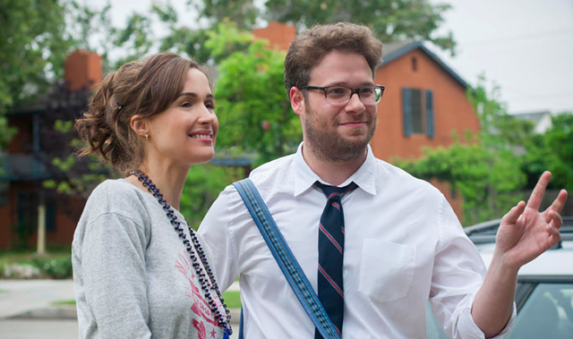 Seth Rogen with Rose Byrne in 'Neighbors.' - UNIVERSAL PICTURES