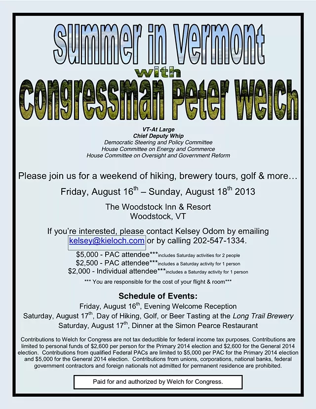 That Welch Fundraiser We Mentioned