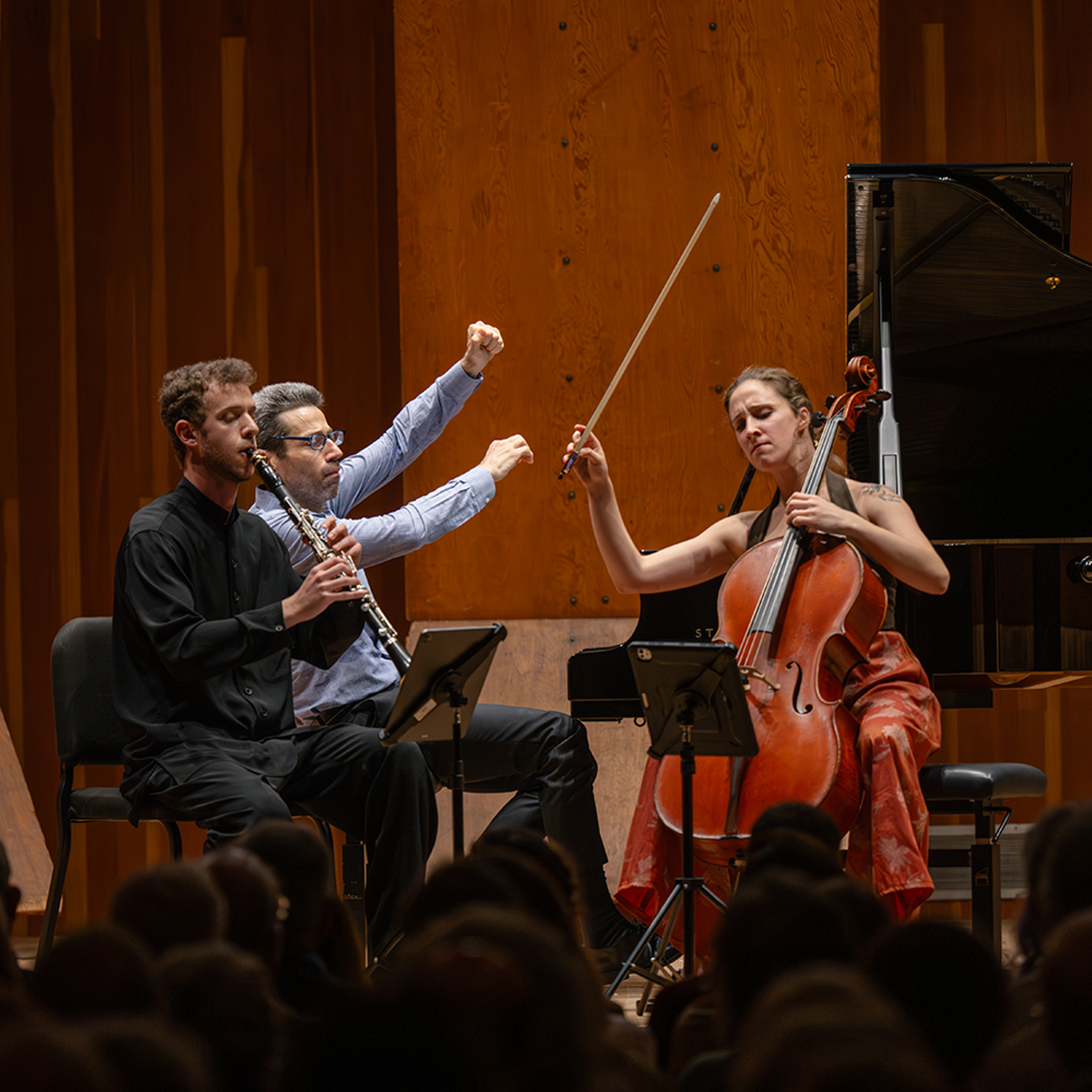 Jonathan Leibovitz, Jonathan Biss, and Annie Jacobs-Perkins