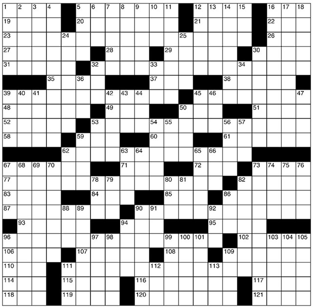 Crossword: #39 Beginning at the Top #39 (12/1/21) Crossword Seven Days