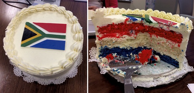 A celebratory cake from Hinkle's coworkers at Keurig Green Mountain - HAMEDA HINKLE
