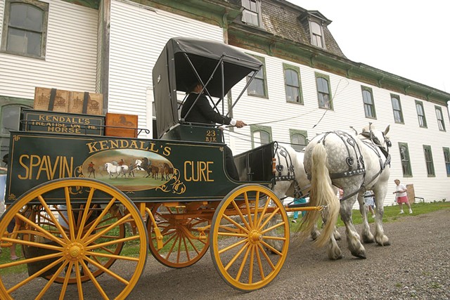 Spavin Cure wagon in Enosburg Falls, 2006 - COURTESY OF H. BROOKE PAIGE