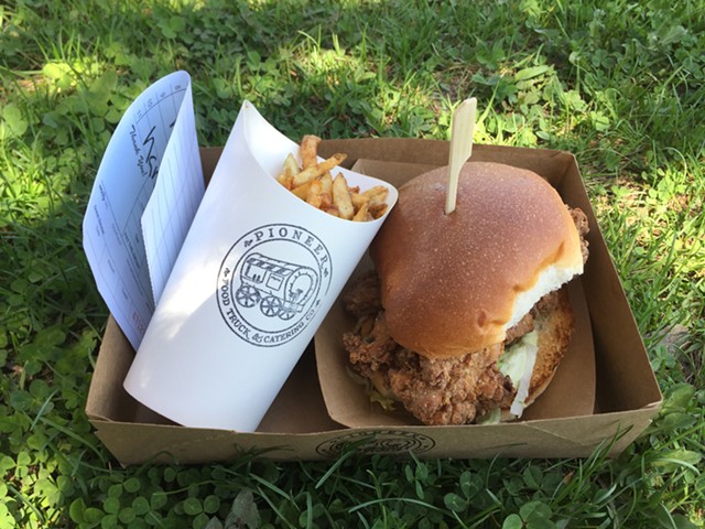 Fries and a chicken sandwich from Pioneer Food Truck & Catering Co. - HANNAH PALMER EGAN