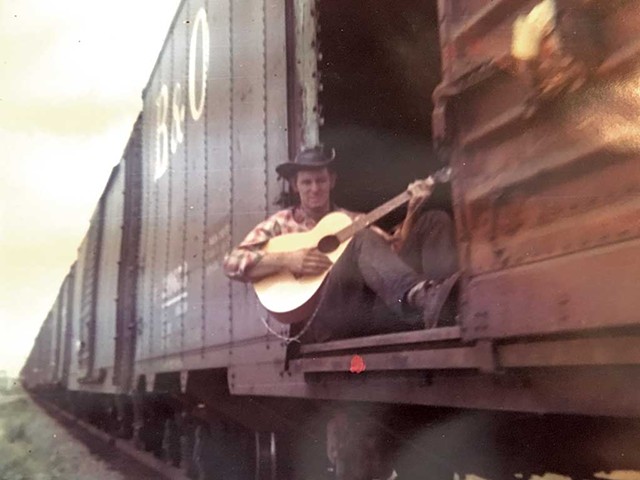 Feather River John riding the rails in the 1960s - COURTESY OF JOHN MCCLAUGHRY