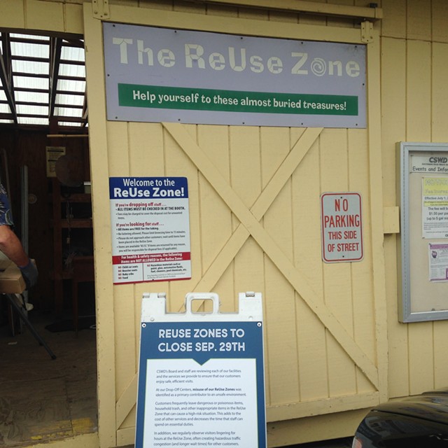 The ReUse Zone at the South Burlington drop off center - MOLLY WALSH