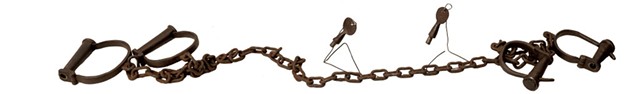 Prisoner shackles and keys - DON WHIPPLE