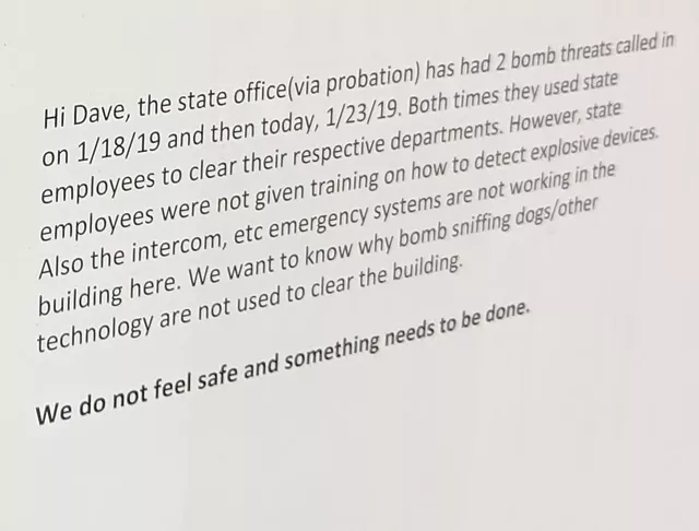 Vermont State Workers in Springfield 'Do Not Feel Safe' After Bomb Threats