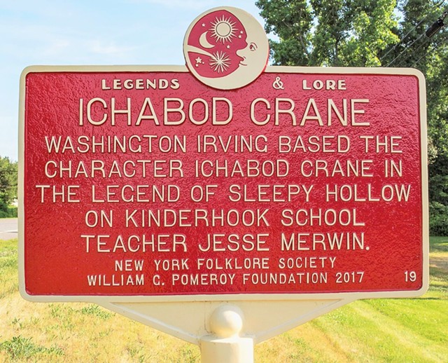 A Legends & Lore marker in New York state - COURTESY OF THE VERMONT FOLKLIFE CENTER