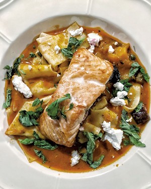 Roasted salmon with pappardelle - COURTESY OF CHIP NATVIG
