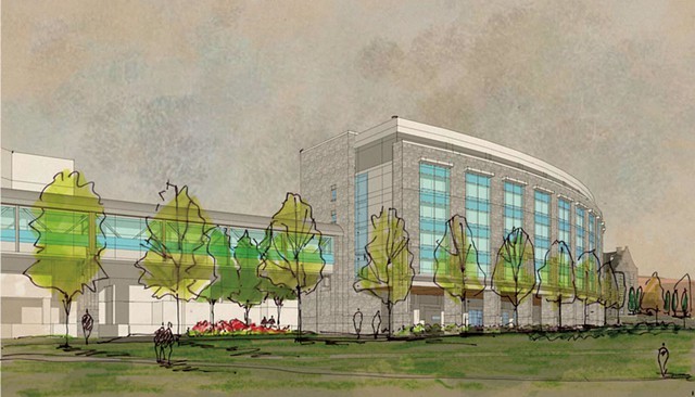 Artist's rendition of proposed addition to UVM Medical Center - COURTESY OF UNIVERSITY OF VERMONT MEDICAL CENTER