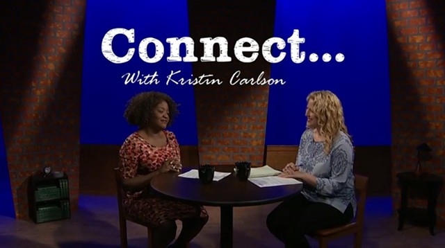 Mary Brown-Guillory and Kristin Carlson in the first episode of "Connect" - SCREENSHOT
