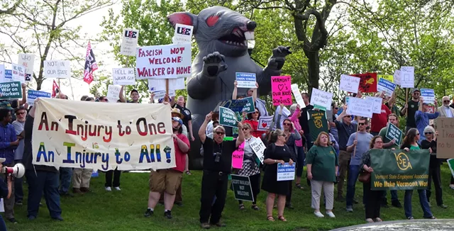 Walters: VTGOP, Gov Welcome Scott Walker as Protesters Jeer