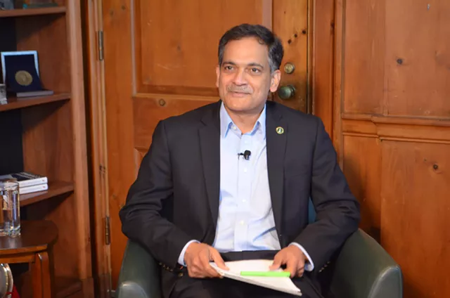 First Day of School: UVM's New President Reports to Work