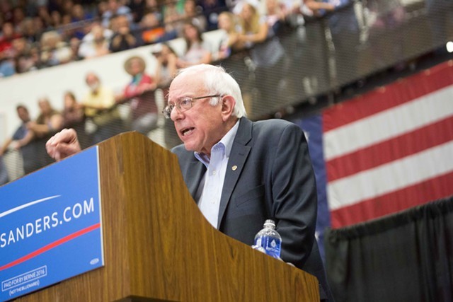 Sanders speaking in Wisconsin last month - FILE: ERIC TADSEN