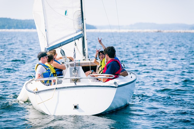 Sailors in a CSC boat - COURTESY OF THE COMMUNITY SAILING CENTER