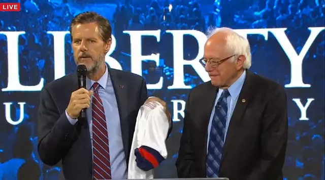At Liberty University, Sanders Quotes the Bible, Defends Abortion