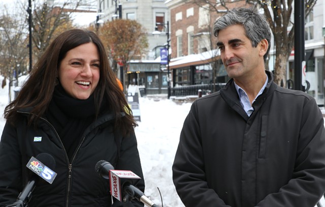 Kara Alnasrawi and Mayor Miro Weinberger - COURTNEY LAMDIN