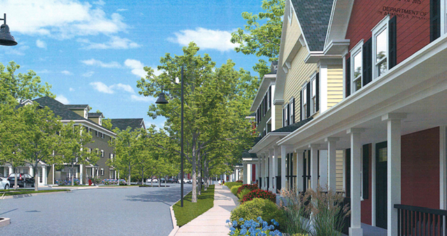 A rendering of the new neighborhood submitted to the Burlington Development Review Board. - COURTESY: SD IRELAND