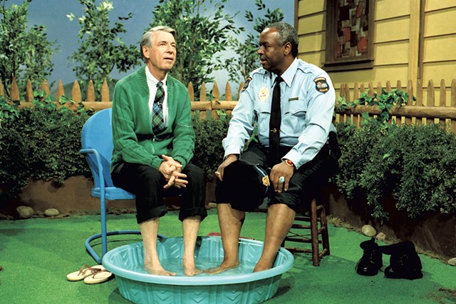 Mister Rogers with Officer Clemmons on the May 9, 1969, episode of "Mister Rogers' Neighborhood" - COURTESY OF FOCUS FEATURES/JOHN BEALE