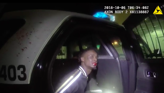 Police body cam video showing Mohamed Luhizo - SCREENSHOT