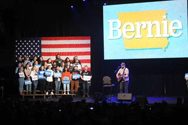 At Iowa Rally, Sanders Allies Slam Clinton, Bloomberg and Biden