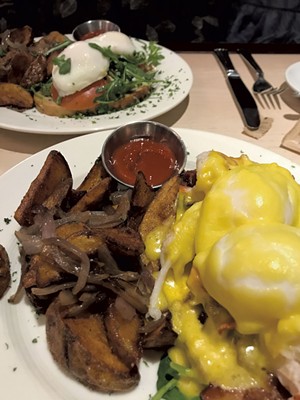 Lobster eggs Benedict at J. Morgan's Steakhouse - JEB WALLACE-BRODEUR
