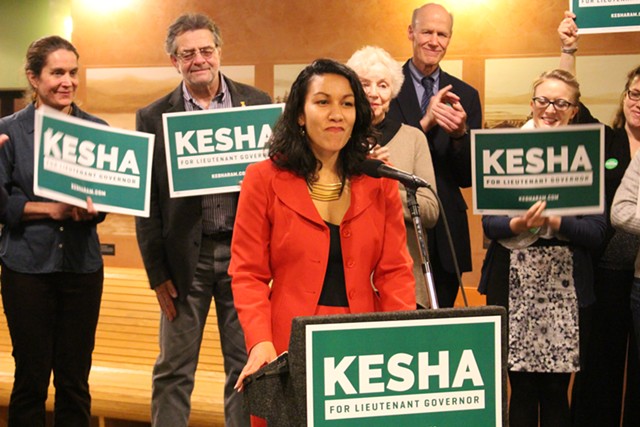 Rep. Kesha Ram launches her lieutenant gubernatorial campaign Monday in Burlington - PAUL HEINTZ
