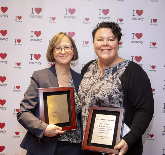 Seven Days and Kate O&rsquo;Neill Receive the 2020 Jack Barry Communications Award From Recovery Vermont