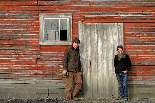Bill Suhr (left) and Zeke Goodband at Champlain Orchards - CALEB KENNA